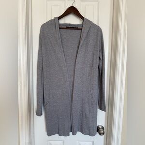 Cyrus Lightweight Gray Hooded Open Cardigan